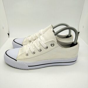 Airwalk Legacee White Canvas Skate Sneakers Shoes‎ Women's Size 7.5